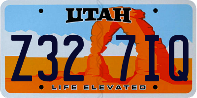 UT license plate Z327IQ