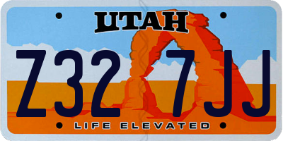 UT license plate Z327JJ