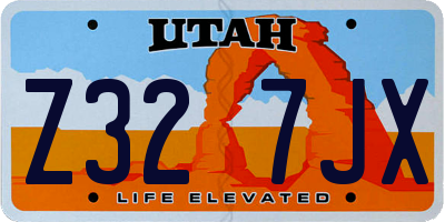 UT license plate Z327JX