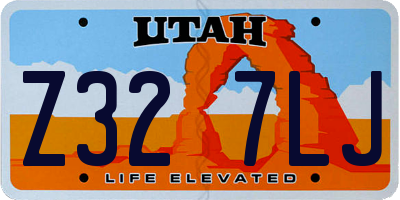UT license plate Z327LJ