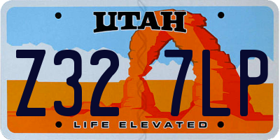 UT license plate Z327LP