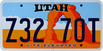 UT license plate Z327OT