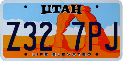 UT license plate Z327PJ