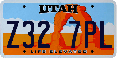 UT license plate Z327PL