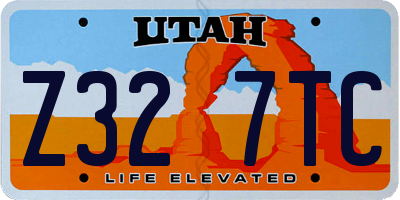 UT license plate Z327TC