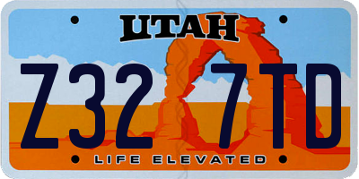 UT license plate Z327TD