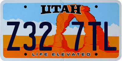UT license plate Z327TL