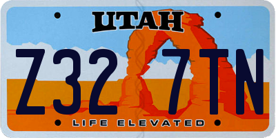 UT license plate Z327TN