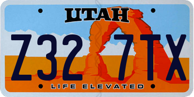 UT license plate Z327TX