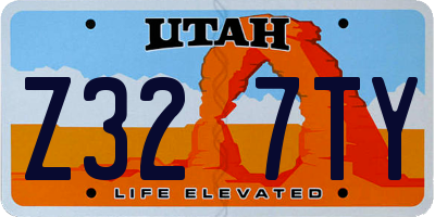 UT license plate Z327TY