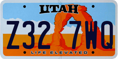 UT license plate Z327WQ