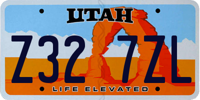 UT license plate Z327ZL