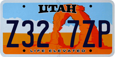 UT license plate Z327ZP