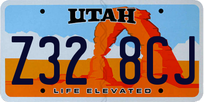 UT license plate Z328CJ