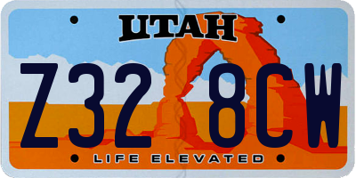 UT license plate Z328CW