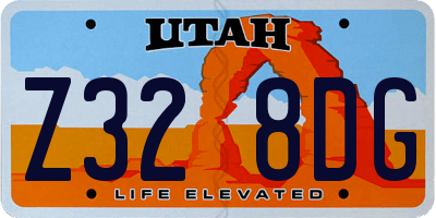 UT license plate Z328DG