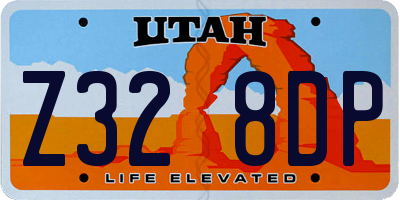 UT license plate Z328DP