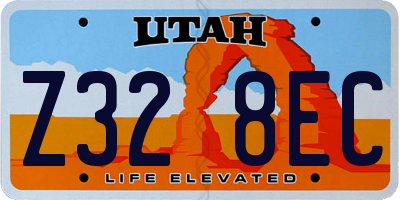 UT license plate Z328EC