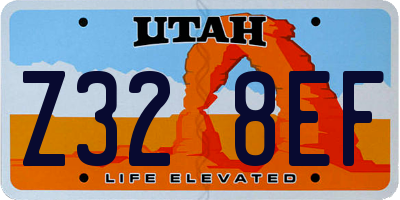 UT license plate Z328EF