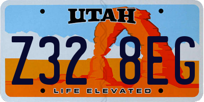 UT license plate Z328EG