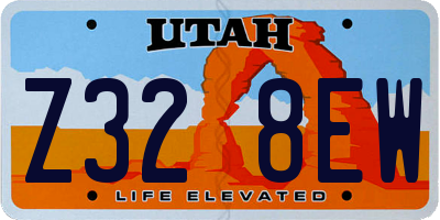 UT license plate Z328EW