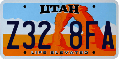 UT license plate Z328FA
