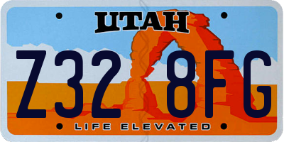 UT license plate Z328FG