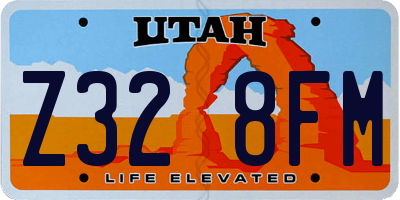 UT license plate Z328FM