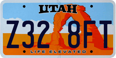 UT license plate Z328FT