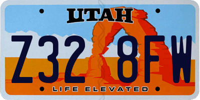 UT license plate Z328FW