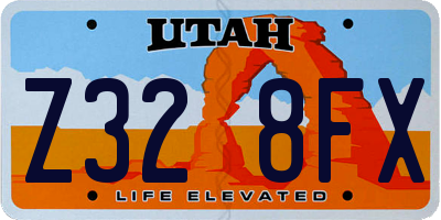 UT license plate Z328FX