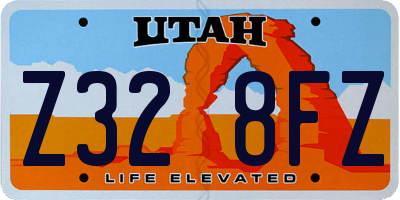 UT license plate Z328FZ