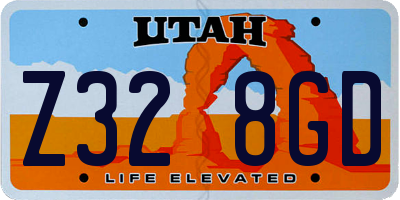 UT license plate Z328GD