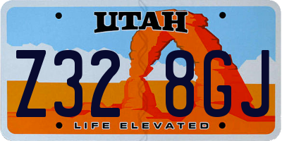 UT license plate Z328GJ