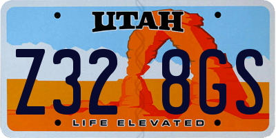 UT license plate Z328GS
