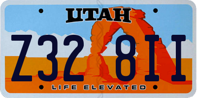 UT license plate Z328II