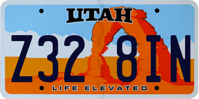 UT license plate Z328IN