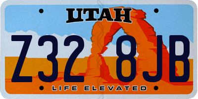 UT license plate Z328JB