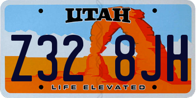 UT license plate Z328JH