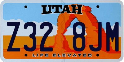 UT license plate Z328JM
