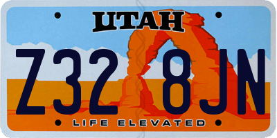 UT license plate Z328JN