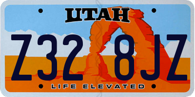 UT license plate Z328JZ