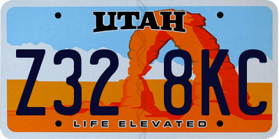 UT license plate Z328KC