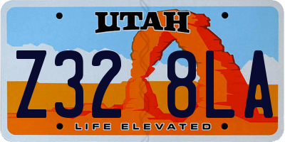 UT license plate Z328LA