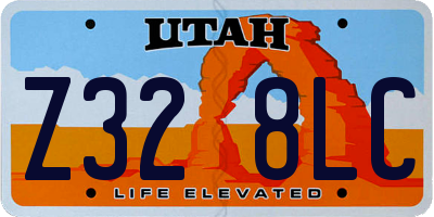 UT license plate Z328LC