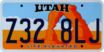 UT license plate Z328LJ