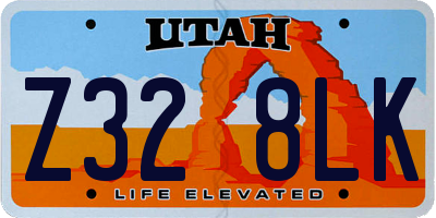 UT license plate Z328LK