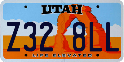 UT license plate Z328LL