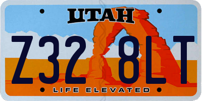 UT license plate Z328LT