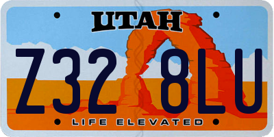 UT license plate Z328LU